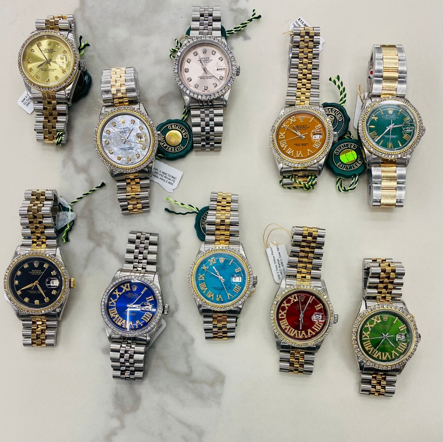 36MM ROLEX DIAMOND BEZEL