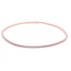 14K Rose Gold 1 3/8ctw Diamond Tennis Bracelet