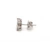 14K White Gold 5/8ctw Diamond Cluster Earrings