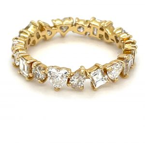 Mixed Shape Diamond Eternity Band 14k Yellow Gold