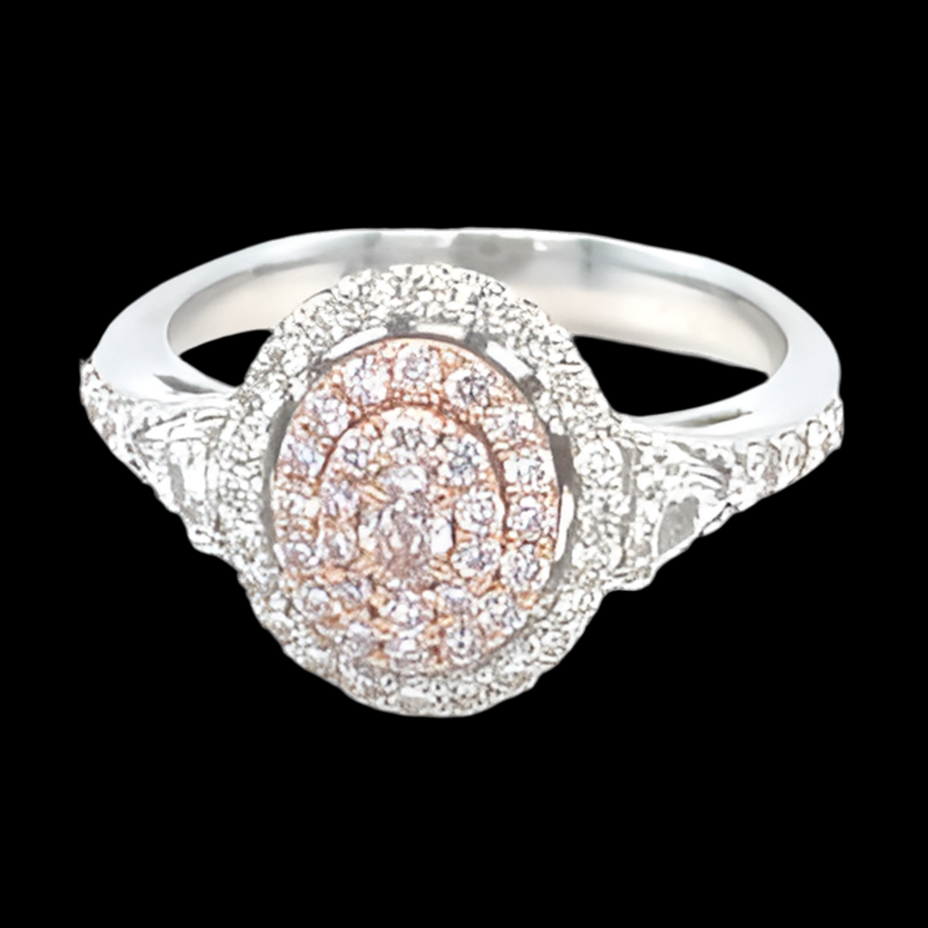 14K White Gold Diamond Ring With 0.81ctw Diamonds