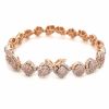 14K Rose Gold Mixed Fancy Shape Pink Diamond Bracelet With 6.41ctw Diamonds